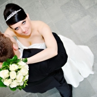 Ein Portrait von Braut und Bräutigam