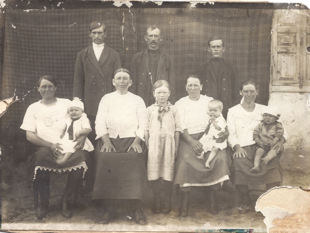 Ein Retro-Familienfoto