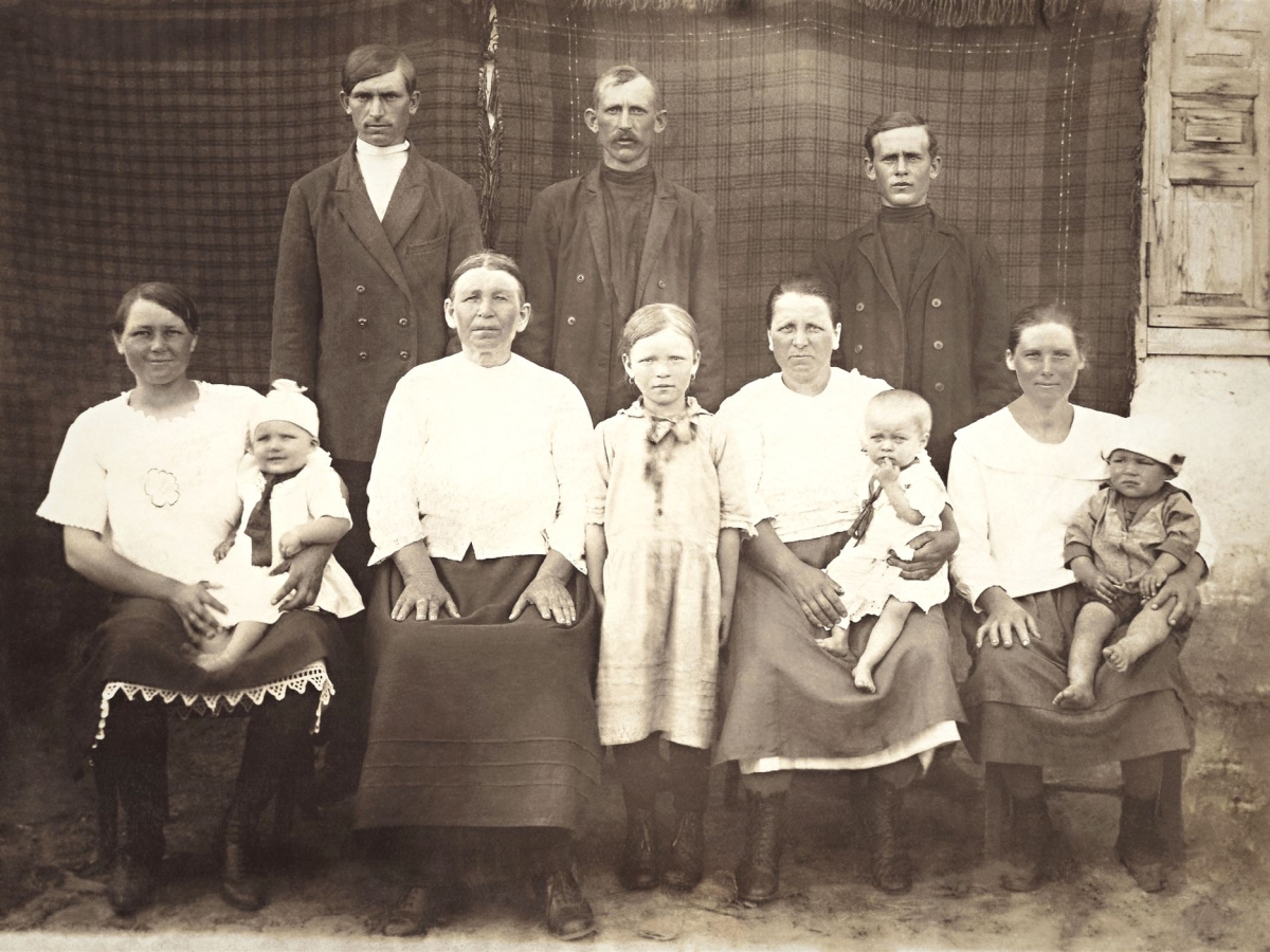 Ein Retro-Familienfoto